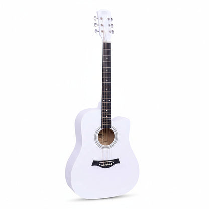 Intern 41 Inch Acoustic Guitar Set – White