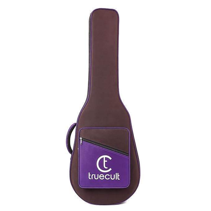 True Cult Padded Acoustic Guitar Bag – Coffee | Fits Yamaha, Fender, Ibanez, Cort, ESP, Epiphone, Kadence & More