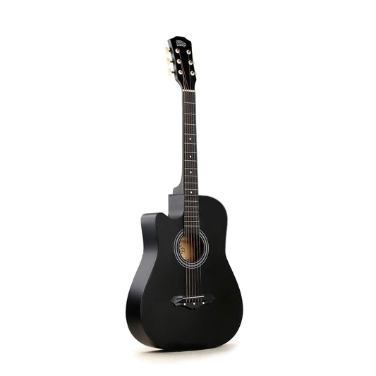 Intern INT-38C-L-BK Left Hand Acoustic Guitar Kit (Black)