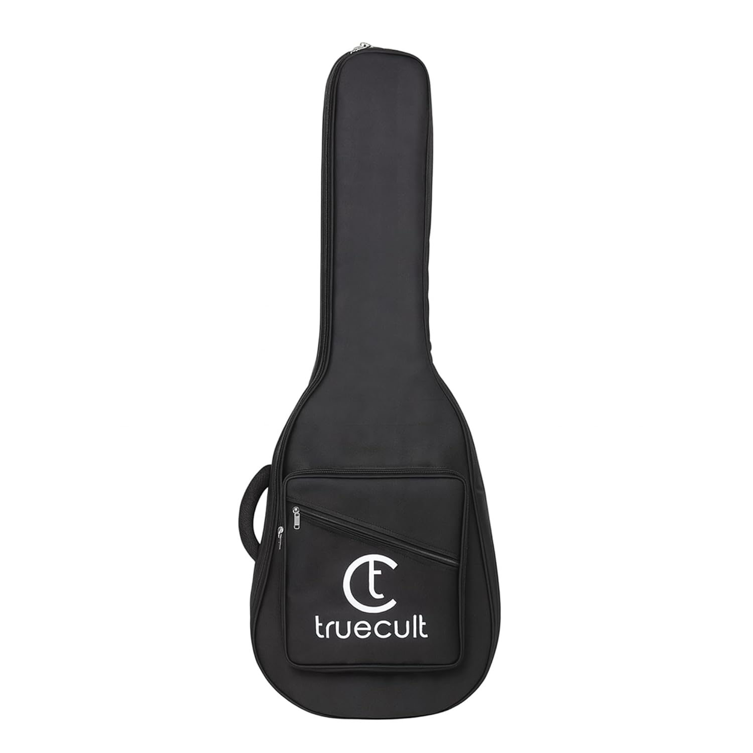 Black guitar bag with 'truecult' logo on a white background Water-resistant acoustic guitar gig bag for yamaha kadence fender 