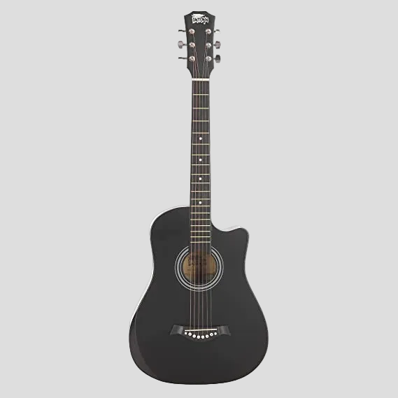Intern 38 Inch Carbon Fibre Acoustic Guitar - Black