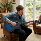 Intern 38 Inch Carbon Fibre Acoustic Guitar - Blue