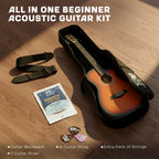 Intern 38 Inch Carbon Fibre Acoustic Guitar - Sunbrust