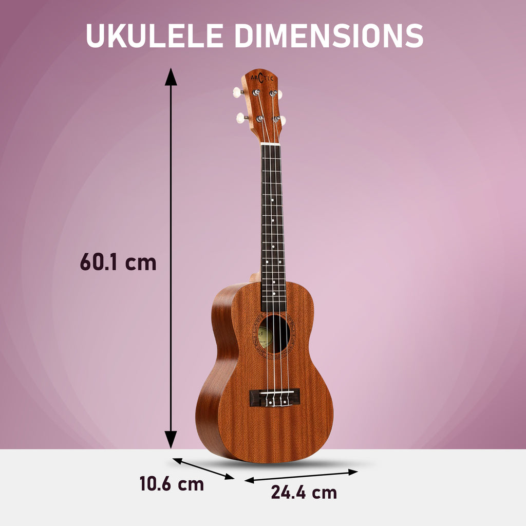 Arctic 24 Inch Soprano Ukulele with Bag & Strings