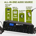 30W Compact Mixer Amplifier with USB/SD/FM/Bluetooth | EA-30