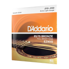 D'Addario acoustic guitar string set packaging on a white background