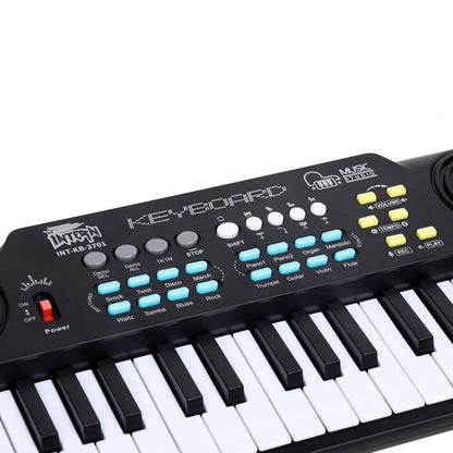 Intern 37-Key Mini Keyboard Piano with Microphone and Power Adapter