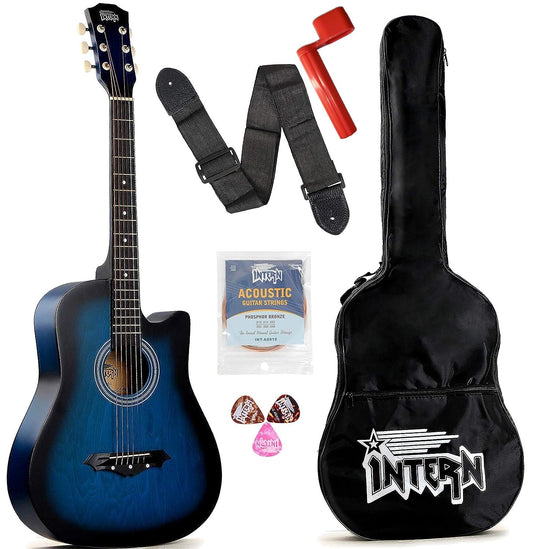 Intern INT-38C Acoustic Guitar Kit (Blue)