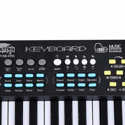 Intern 37-Key Mini Keyboard Piano with Microphone and Power Adapter