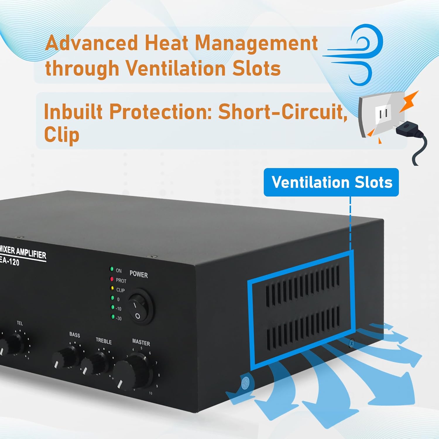 120 Compact Mixer Amplifier with USB/SD/FM/Bluetooth | EA-120