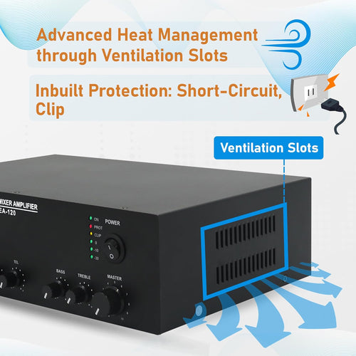 120 Compact Mixer Amplifier with USB/SD/FM/Bluetooth | EA-120