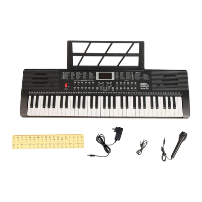 Intern 61-Keys Portable Piano Keyboard – Touch Response, 200 Rhythms & Tones