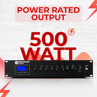 CMX Audio Mixer Amplifier – 500W Public Address Amplifier with Bluetooth | EA-500A