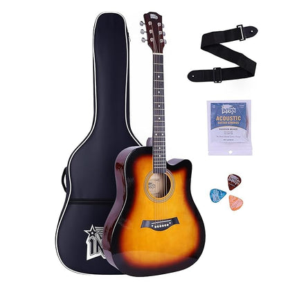 Intern 41 Inch Acoustic Guitar Set - Sunbrust