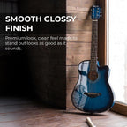 Revel 38 inch Acoustic Guitar with Bags & Picks - Blue Glossy Finish