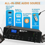 120 Compact Mixer Amplifier with USB/SD/FM/Bluetooth | EA-120