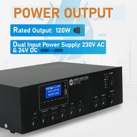 120W Compact Mixer Amplifier with USB/SD/FM/Bluetooth | EA-120