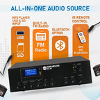 60W Compact Mixer Amplifier with USB/SD/FM/Bluetooth | EA-60