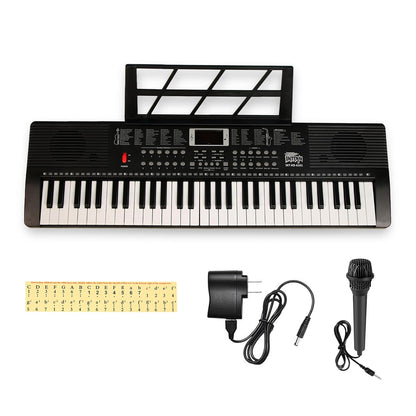 Intern 61-Key Digital Keyboard Piano with Mic and Power Adapter