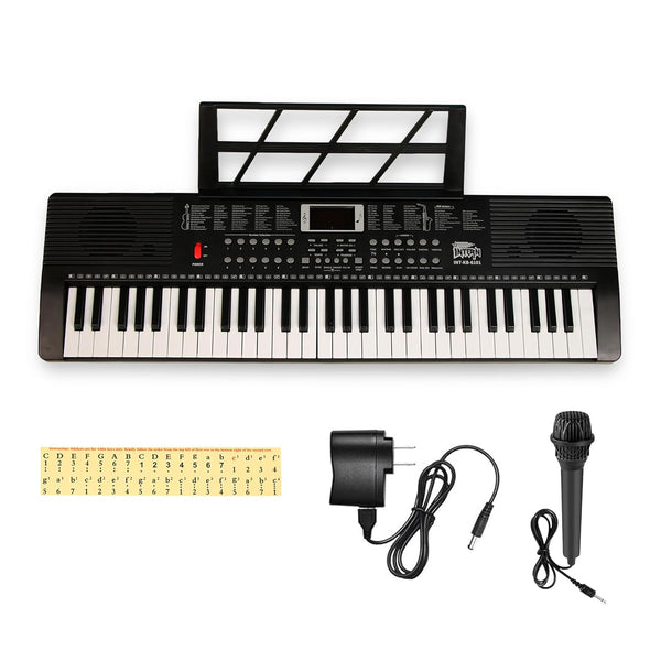 Intern 61-Key Digital Keyboard Piano with Mic and Power Adapter