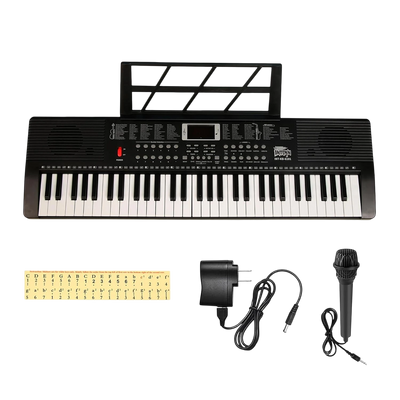 Intern 61-Key Digital Keyboard Piano with Mic and Power Adapter