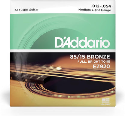 D'Addario EZ920 | 12-54 Medium Light Acoustic Guitar String