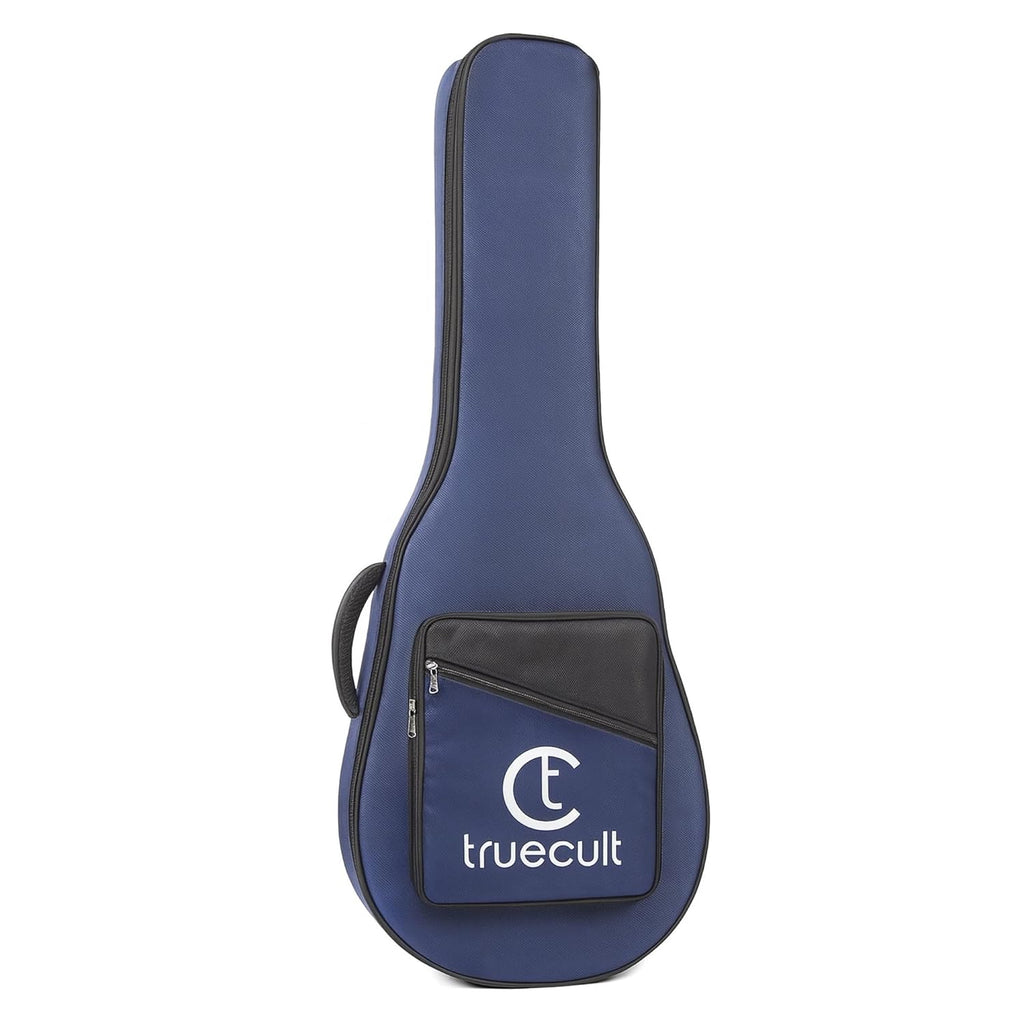 True Cult Padded Acoustic Guitar Bag – Navy Blue | Fits Yamaha, Fender, Ibanez, Cort, ESP, Epiphone, Kadence & More
