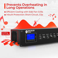 CMX Audio Mixer Amplifier – 500W Public Address Amplifier with Bluetooth | EA-500A