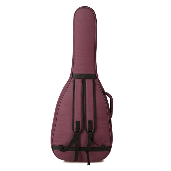 Purple guitar case with black straps on a white background Water-resistant acoustic guitar gig bag for yamaha kadence fender 
