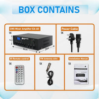 60W Compact Mixer Amplifier with USB/SD/FM/Bluetooth | EA-60