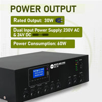 30W Compact Mixer Amplifier with USB/SD/FM/Bluetooth | EA-30