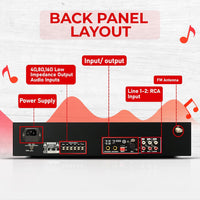 CMX Audio Mixer Amplifier – 500W Public Address Amplifier with Bluetooth | EA-500A