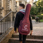 True Cult Acoustic Guitar Bag for 38-42" Guitar | Padded, Adjustable, Travel Gig Case | Wine Red
