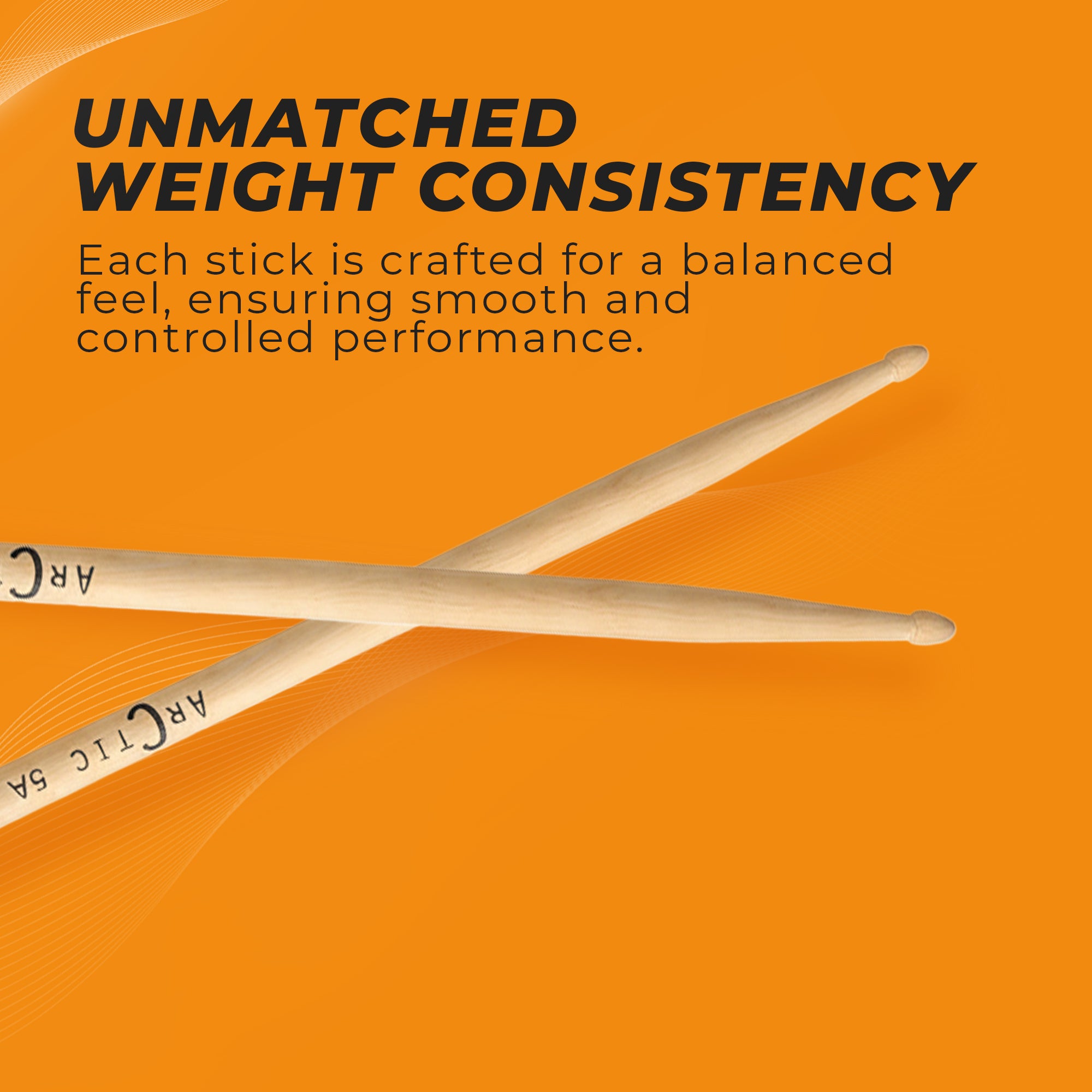 Arctic 5A Maple Wood Drumsticks for Drummers | AR-5A
