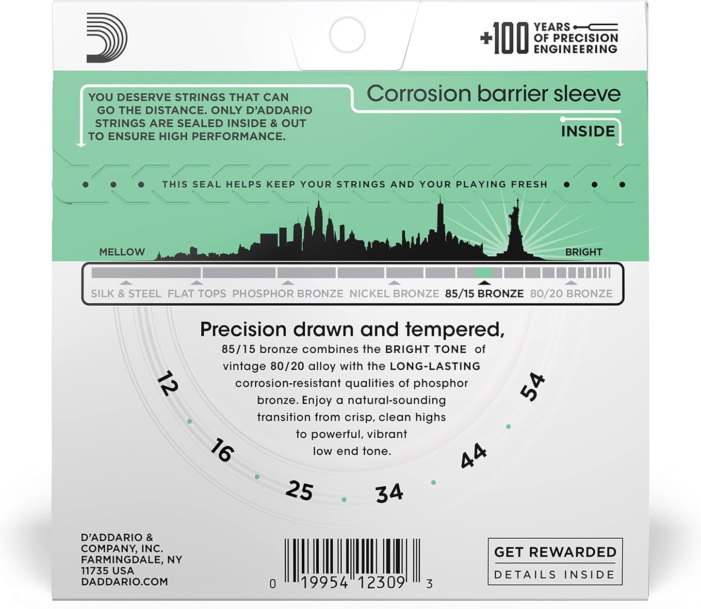 D'Addario EZ920 | 12-54 Medium Light Acoustic Guitar String