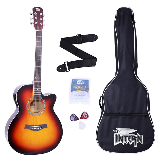 INTERN 40" Acoustic Guitar Bundle - Sunburst