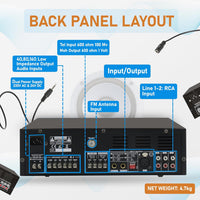 120W Compact Mixer Amplifier with USB/SD/FM/Bluetooth | EA-120