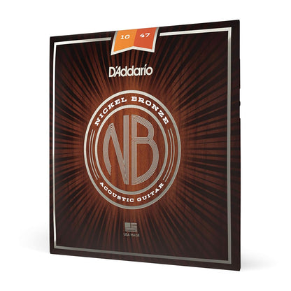 D'Addario NB1047 Nickel Bronze Acoustic Guitar Strings, Extra Light