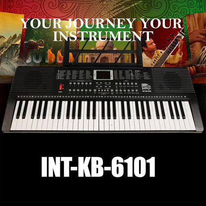 Intern 61-Key Digital Keyboard Piano with Mic and Power Adapter
