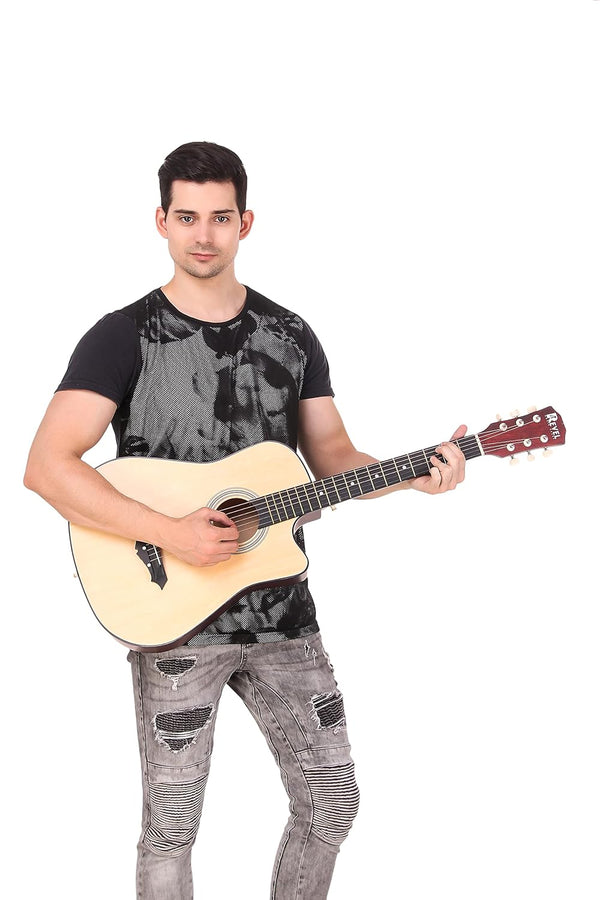 Revel RVL-38C Acoustic Guitar – Natural Finish with Bag & Picks