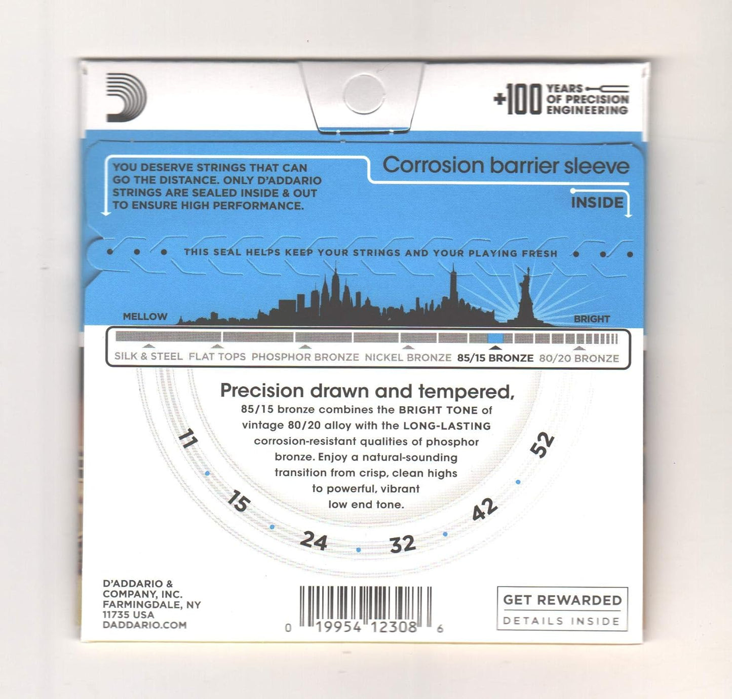 D'Addario EZ910 Acoustic Guitar Strings, Pack of 2