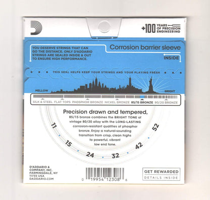 D'Addario EZ910 Acoustic Guitar Strings, Pack of 2