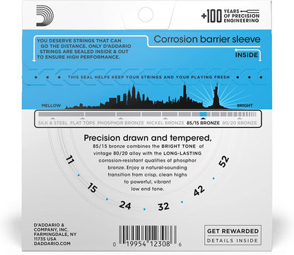 D'Addario EZ910 | 11-52 Light Gauge Acoustic Guitar String