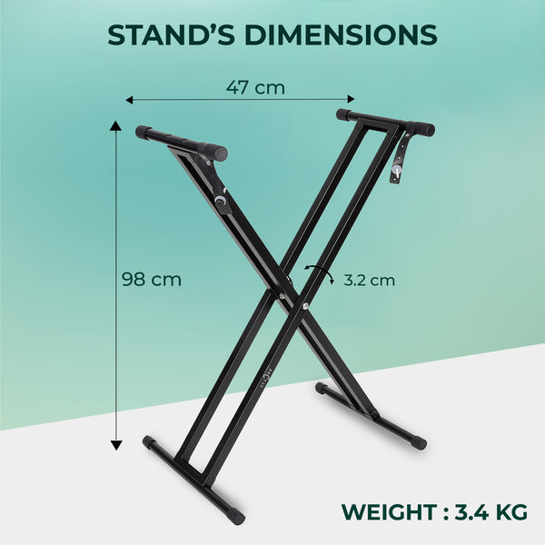 Arctic Double Braced X-Style Heavy Duty Keyboard Stand | AR-DKS-01