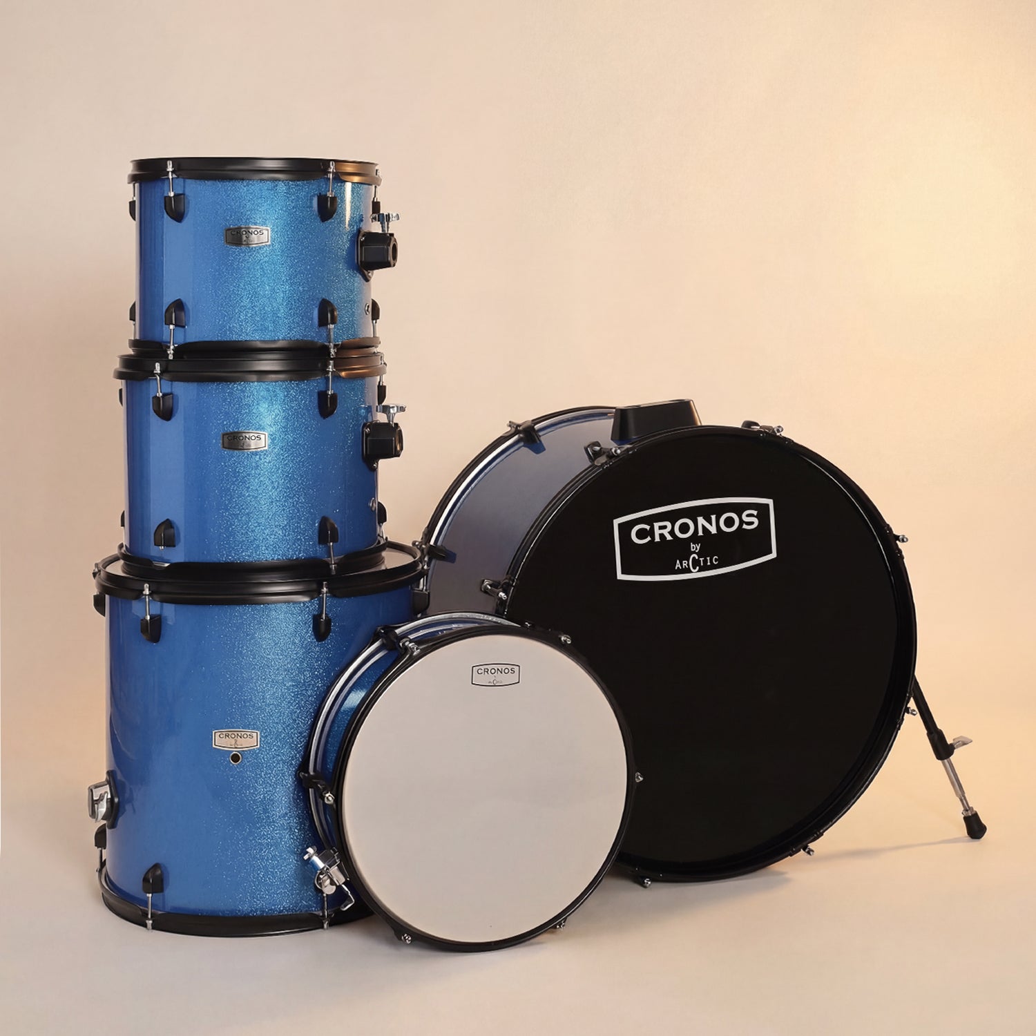 Acoustic Drum Kit | Arctic Cronos 5-Piece Drum Set Blue with
