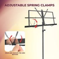Arctic Adjustable Folding Orchestra Notation Lyrics Music Stand | AR-NSB-01