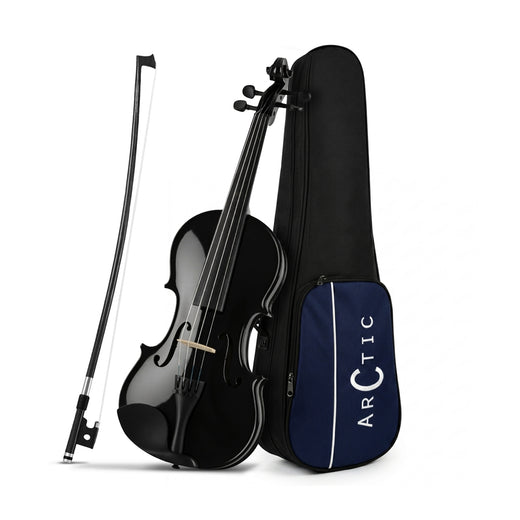 Arctic Onyx 4/4 Solid Wood Professional Black Violin for Beginners | AR-PVK-02