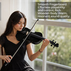 Arctic Onyx 4/4 Solid Wood Professional Black Violin for Beginners | AR-PVK-02