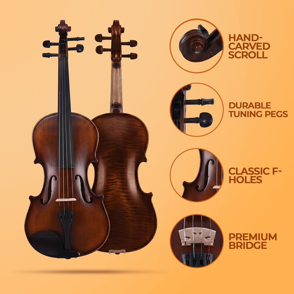 Arctic Apex Full Size (4/4) Solid Wood Violin Set | AR-SVK-01