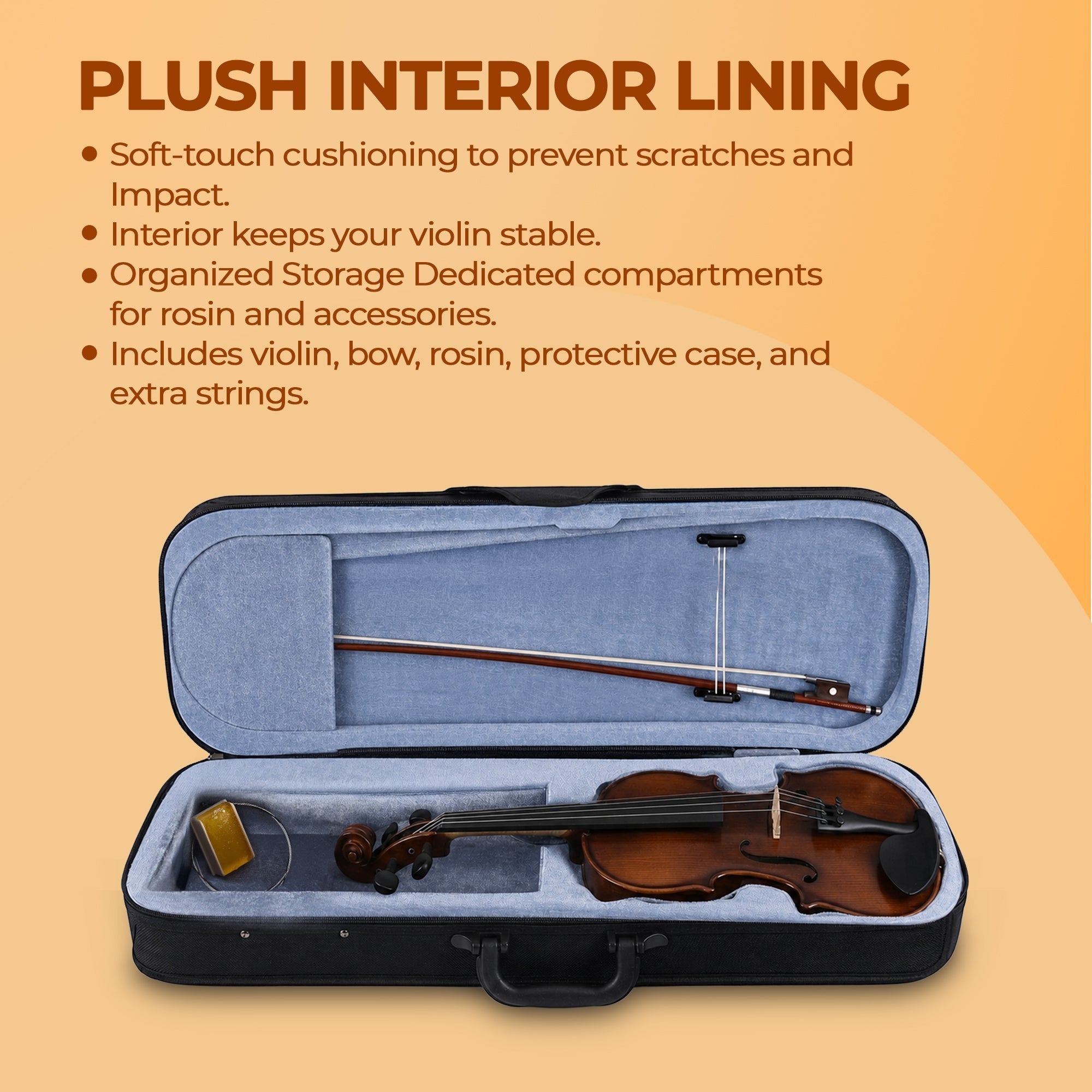 Arctic Apex Full Size (4/4) Solid Wood Violin Set | AR-SVK-01